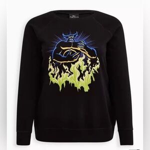 Disney Black Fantasia Chernabog Wings Fleece Sweatshirt Size 4X (26)